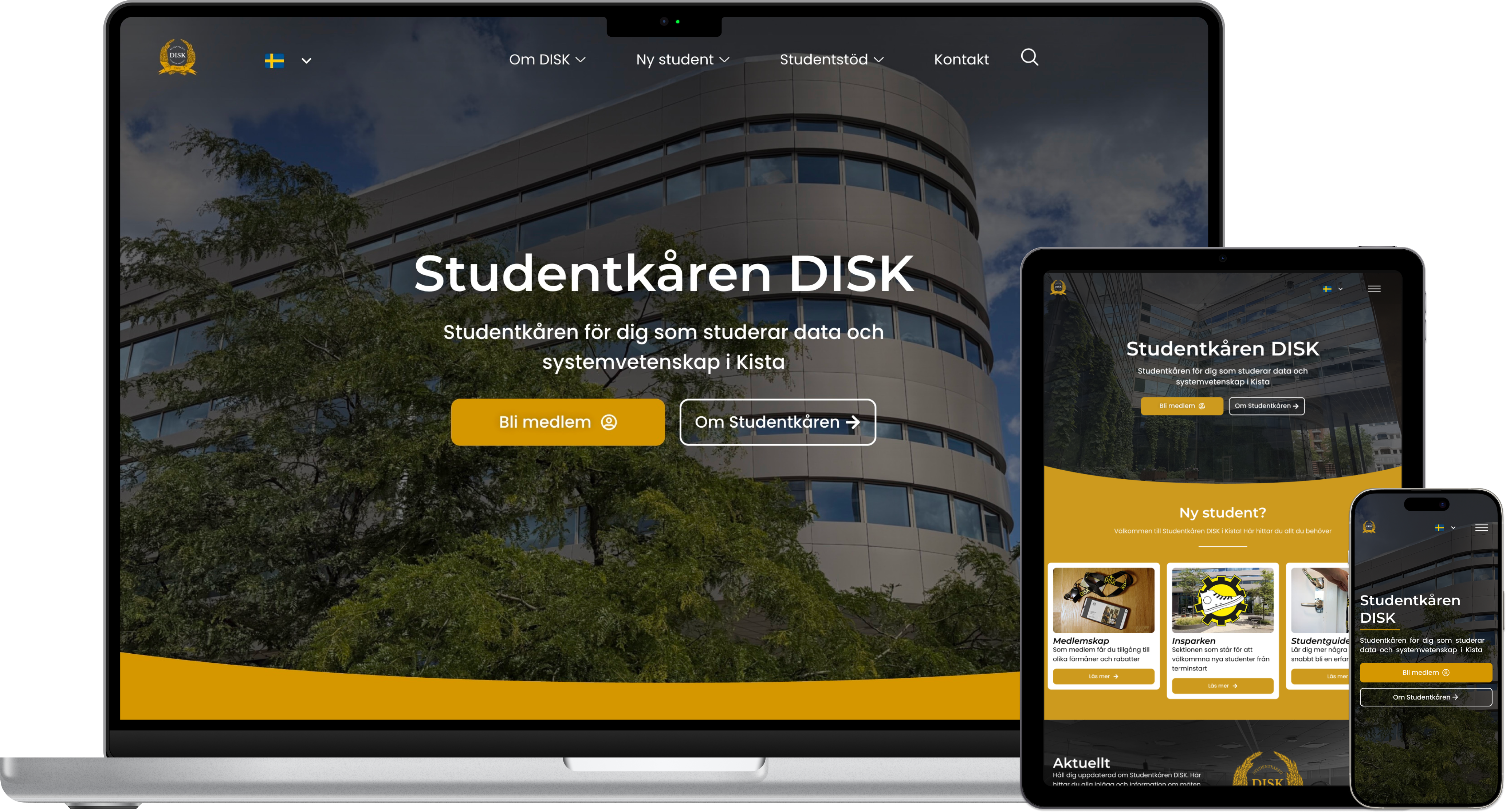 DISK website mockup